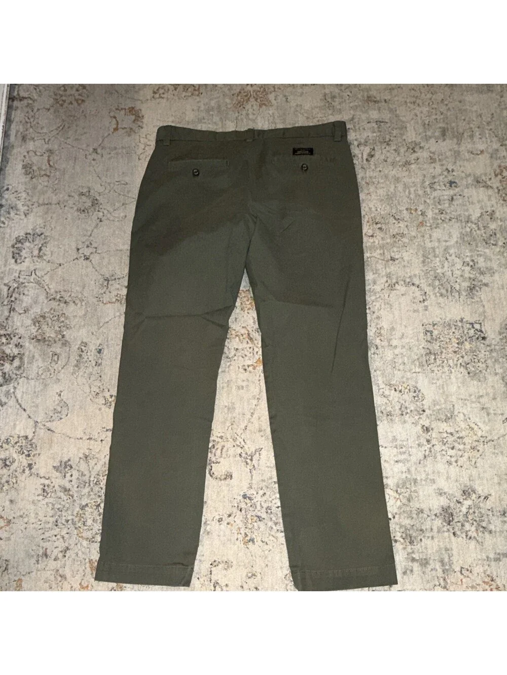 Banana Republic Green Aiden Chino Pants Mens Straight Fit Flat Front 33x30 A248